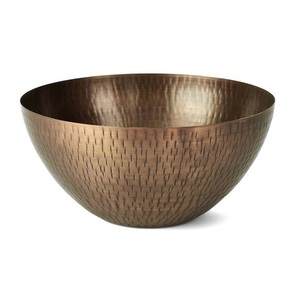 Cuenco de Spa de pie Simple de cobre metálico con mango, cuenco decorativo de cobre puro de Metal con mango lateral con latón - Product Image 3