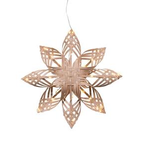 เกล็ดหิมะสานมือจากธรรมชาติ,เครื่องประดับแขวนต้นไผ่รูปดาวสำหรับตกแต่งคริสต์มาสวันหยุด - Product Image 3