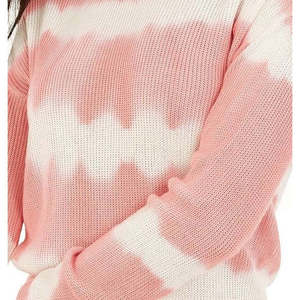 Maglione girocollo rosa tie-dye da donna Crave Fame Juniors, taglia XS - Product Image 3