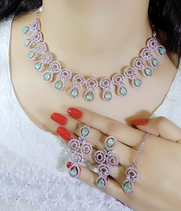 ชุดสร้อยคอโชคเกอร์ทองเหลืองทำด้วยมือหินไข่มุกสีขาวสำหรับงานแต่งงานงานหมั้นวันครบรอบปาร์ตี้ไอเดียของขวัญที่ยอดเยี่ยม - Product Image 5