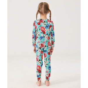 Ensembles de pyjamas en tricot pour fillettes, 2 pièces, en viscose de bambou - Product Image 6