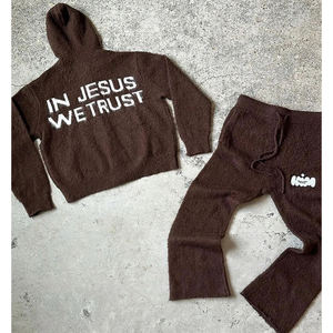 Custom Streetwear Style Breathable Mohair <b>Tracksuit</b> <b>for</b> Men's Custom <b>Tracksuit</b> Manufacturer - Product Image 2