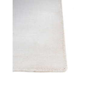 Basis Ivory 3D Phpv-20 Hand Loom Viscose Rug Solid Color Rectangle Living Room <b>Carpet</b> for Home Use Model Room Rug ZA Jaipur Rugs - Product Image 4