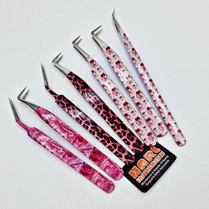 Pinzas para Pestañas de Diseño Profesional de Marca Privada, Puntas de Fibra, Acero Inoxidable, Agarre Perfecto, 10 mm, Logotipo Personalizado, Embalaje Personalizado - Product Image 1