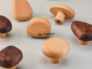 Tiradores de cajón de madera duraderos ecológicos de calidad superior Tradebyd, tiradores de armario tallados a mano, armario minimalista para Baño - Product Image 3