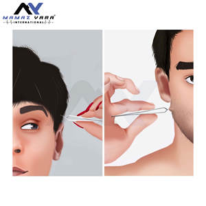 Pinzas de extensión de pestañas de acero inoxidable Premium con punta puntiaguda para uso en salón Color personalizado - Product Image 2