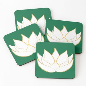 Ensemble de sous-verres en métal gravé avec fleur de lotus, design inspiré du mandala spirituel pour la salle à manger, vente en gros - Product Image 4