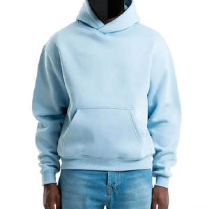 Sudadera con capucha de gran tamaño de algodón de peso pesado para hombre, ropa de calle desgastada recortada, diseño de cremallera bordada para invierno - Product Image 6