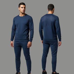 Jersey personalizado de talla grande 2025, chándal en blanco sólido de invierno de alta calidad, conjunto de chándales para hombre, chándal para correr - Product Image 2