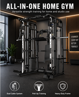 Equipo de Gimnasio Multifuncional con Estructura de Pórtico: Máquina Smith para el Hogar, Marco para Sentadillas y Prensa Horizontal, Equipo Comercial