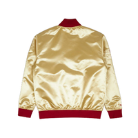 Blouson Bomber Hiver Personnalisé en Satin, Style Streetwear, avec Empiècements Frontaux en Tissu Canvas, Coupe-Vent et Respirant, pour Homme
