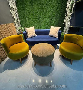 Lazy Sofa Chair Set 2 + 1 + 1 Boucle Sillas de ocio de felpa - Product Image 4