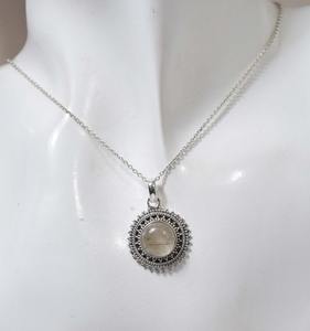 Tendance 925 Sterling Silver Golde Rutile Gemstone Pendentif Bijoux À La Main En Argent Boho Style Pendentif Bijoux pour Femmes - Product Image 2