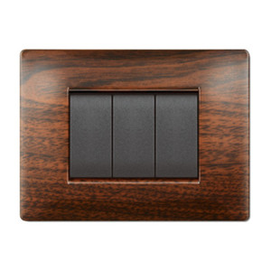 Placca Life Q Modello Living in Legno Scuro 4 Posti - Product Image 1