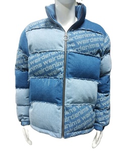 เสื้อแจ็คเก็ตผู้ชายแฟชั่นดีไซน์ใหม่ แจ็คเก็ตพัฟเฟอร์ฤดูหนาวสำหรับผู้ชายไซส์ใหญ่ แจ็คเก็ตบุหนาอุ่น ขายส่ง แจ็คเก็ตบับเบิ้ล บอมเบอร์ แจ็คเก็ตยีนส์เดนิม - Product Image 1