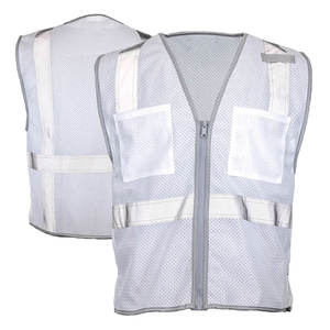 เสื้อกั๊กสะท้อนแสงสำหรับงานก่อสร้าง ผ้าโพลีเอสเตอร์ ปิดด้วยซิป เพื่อความปลอดภัยในการทำงาน - Product Image 4