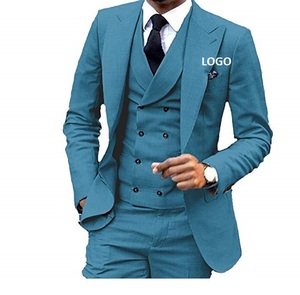 Venta al por mayor de lujo de la Oficina de los hombres traje de la boda Formal vestido pantalón abrigo de calidad estándar Material de uso de todos los tamaños traje de negocios personalizado - Product Image 1