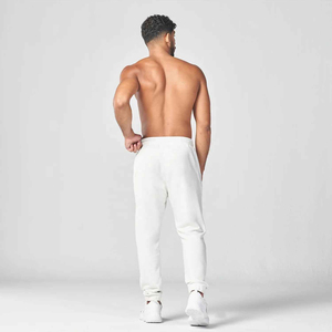 Pantalones de chándal ligeros antiretráctiles para hombre, ropa para hombre, pantalones de algodón de poliéster Spandex, ropa de gimnasio blanca, pantalones de chándal para correr - Product Image 2
