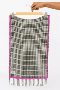 Unisex Cozy Lightweight Flock Print <b>Shawl</b> Custom Soft Striped Wool Scarf Fringe Handmade Winter <b>Wrap</b> OEM ODM Fashion Accessory - Product Image 4