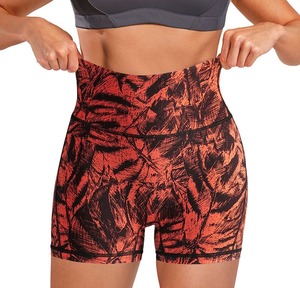 Pantalones cortos de Yoga transpirables de cintura alta para mujer, pantalones de Fitness de entrenamiento activo, cierre de cordón, estilo deportivo más vendido, lavado colorido - Product Image 1