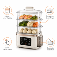 Cuiseur vapeur électrique domestique multicouche haute performance pour légumes et aliments, et cuiseur vapeur professionnel