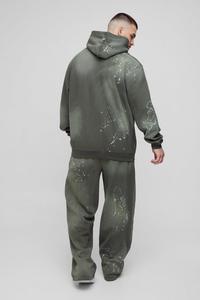 Custom Oversized Embroidered Hoodie Tracksuit Set Sweatpants <b>Jogger</b> Cargo Pants Wide Fit Boxer <b>Jogger</b> Spray Wash for <b>Tall</b> Sizes - Product Image 6