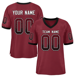 Vente en gros Nouvel arrivage personnalisé de maillots de football américain Fabricants de streetwear imprimés à manches courtes de haute qualité pour adultes - Product Image 5