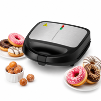 Machine à Donuts Électrique 6 Trous Antiadhésive, Appareil à Mini-Gâteaux, Idéal pour le Petit-Déjeuner à Domicile et en Cuisine - Vente Flash