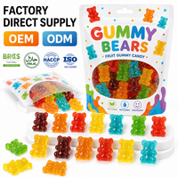 Bonbons Gélifiés Personnalisés Oursons Saveur Fruitée Acidulée Douce Halal Vente en Gros Usine OEM Marque Privée TIK TOK Présentoir en Vrac