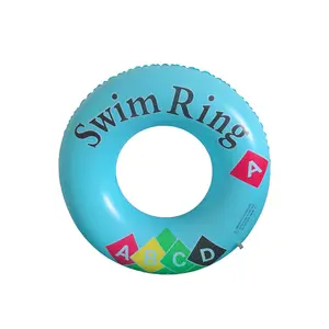 Kolam renang tiup mengapung tabung mainan pantai pesta berenang mainan untuk anak-anak dan dewasa ABC berenang cincin