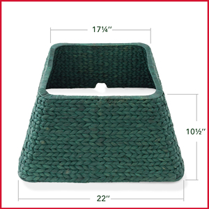 Falda para Árbol de Navidad de Ratán Verde Elegante, Tejida a Mano, Decoración Navideña, Fabricante OEM ODM, Venta al por Mayor - Product Image 4
