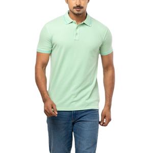 Algodón de alta calidad Spandex logotipo personalizado bordado impresión directa de punto para camisa patrón sólido verano trabajo uniforme Golf rápido - Product Image 1