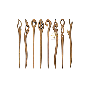 Smooth Finished Wooden <b>Hair</b> Stick Solid Natural Wood Handmade <b>Hair</b> Accessory Tool - Product Image 3