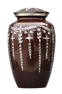 Modern & Stylish Durable Metal <b>Memorial</b> Urn for Adult Ashes Cremation Keepsake for Male and Female Funeral Decorative Use - Product Image 2