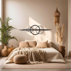 Arte de la pared Decoración de Metal moderno elegante escultura de hierro hecha a mano colgante de pared decorativo único para sala de estar dormitorio Oficina - Product Image 2