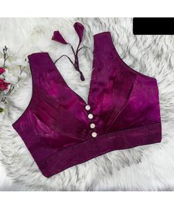 Las mujeres del nuevo diseñador visten el material de Zimichoo sedoso suave pesado diseño de botón de la blusa readymade con la hermosa blusa del patrón de Latkans - Product Image 1