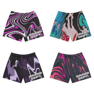 Gran oferta de pantalones cortos de poliéster personalizados para bolsillos de hombre, pantalones cortos de Venta caliente para hombre, pantalones cortos estampados de playa de verano personalizados para hombre - Product Image 1