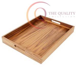 Bandeja de Servir de Madera con Acabado Liso y Asas Cómodas - Product Image 5