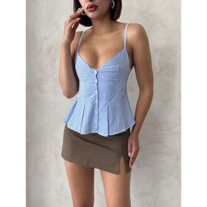 Chemise et Blouse Rayées à Bretelles pour Femme – Élégante et Stylée - Product Image 5