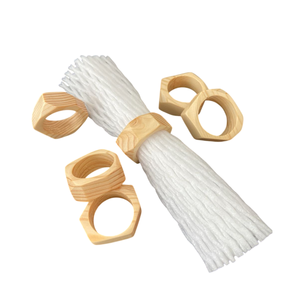 Handmade High Quality Wooden Napkin Rings Modern Design Wood Serviette Holders Stocked Eco-Friendly Wedding Parties Table Decor - Product Image 3