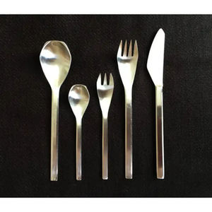 Juego de cubiertos chapados en oro en acero inoxidable Premium con diseño moderno perfecto para accesorios de cubiertos de comedor de boda - Product Image 4