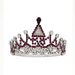 Corona Ajustable de Acero Inoxidable con Pedrería Dorada de 5 Estrellas de la O.E.S., Ajustable, Modelo OES 2026 - Product Image 2