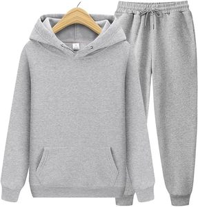 Conjuntos de 2 o 1 piezas de chándales completos acampanados de algodón de peso medio, transpirables, ecológicos, con cremallera, apliques y parches bordados, que incluyen sudaderas con capucha y pantalones de chándal. - Product Image 1