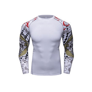 OEM personalizado Rashguard camisa de compresión de manga larga impresión por sublimación protección UV ropa deportiva surf buceo gimnasio ropa de entrenamiento - Product Image 1