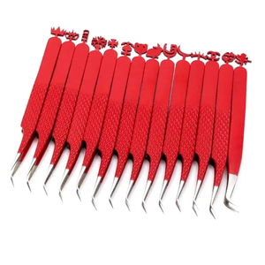 Pince à cils professionnelle de qualité supérieure en acier inoxydable, légère, ergonomique, anti-magnétique, outil à cils personnalisé, longueur 10 mm - Product Image 5