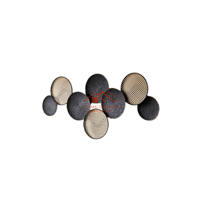 Décoration moderne multicolore forme ronde métal Art mural cadeaux artisanat Art mural nordique Arts muraux maison hôtel salon chambre à coucher - Product Image 1
