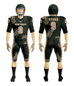 2025 uniforme de Football américain sur mesure tissu écologique redressement rapide quantité minimale de commande bas grande taille imprimé pour les équipes scolaires - Product Image 1