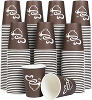 Impression de logo personnalisé Gobelets en papier écologiques de 4oz 8oz 12oz pour le café et le thé Conception d'icônes à paroi unique pour le bureau