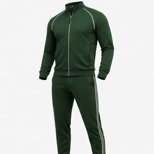 Conjunto Deportivo para Hombre con Logotipo Personalizado, Mezcla de Algodón Premium, Chaqueta con Cremallera y Pantalones Deportivos, Venta al Por Mayor OEM ODM - Product Image 3