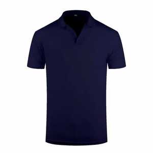 T-shirts à col montant personnalisés pour hommes, couleur unie, 100% coton, 220 grammes, poids du tissu, logo personnalisé pour le marketing de la marque - Product Image 4